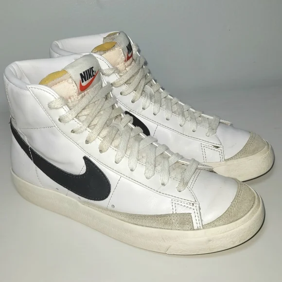 🎀 Nike Blazer Mid 77 Vintage White Black 6.5 W - Picture 3 of 13